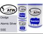 Preview: Dodge, Atomic Silver, SSE: 500ml Lackdose + 500ml Klarlack + 250ml Härter - Set, von ATW Autoteile West.